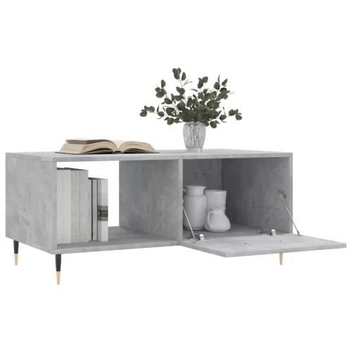 Betonszürke szerelt fa dohányzóasztal 90 x 50 x 40 cm