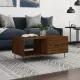 Barna tölgyszínű szerelt fa dohányzóasztal 90 x 50 x 40 cm
