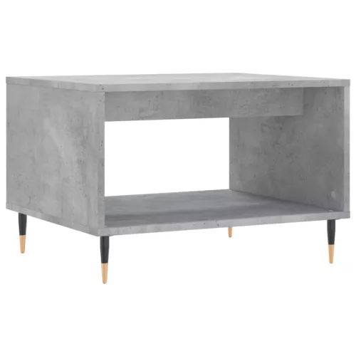 Betonszürke szerelt fa dohányzóasztal 60 x 50 x 40 cm