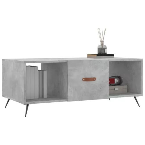 Betonszürke szerelt fa dohányzóasztal 102 x 50 x 40 cm