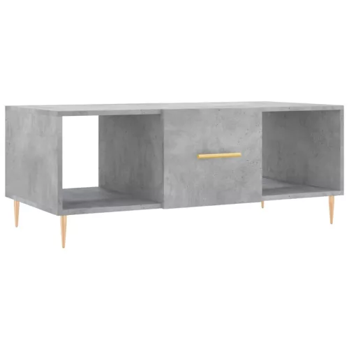 Betonszürke szerelt fa dohányzóasztal 102 x 50 x 40 cm