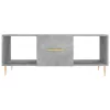 Betonszürke szerelt fa dohányzóasztal 102 x 50 x 40 cm