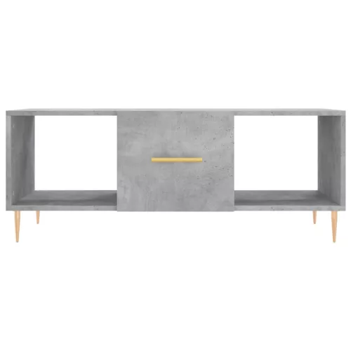 Betonszürke szerelt fa dohányzóasztal 102 x 50 x 40 cm