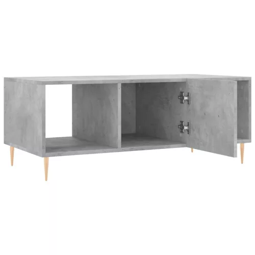 Betonszürke szerelt fa dohányzóasztal 102 x 50 x 40 cm