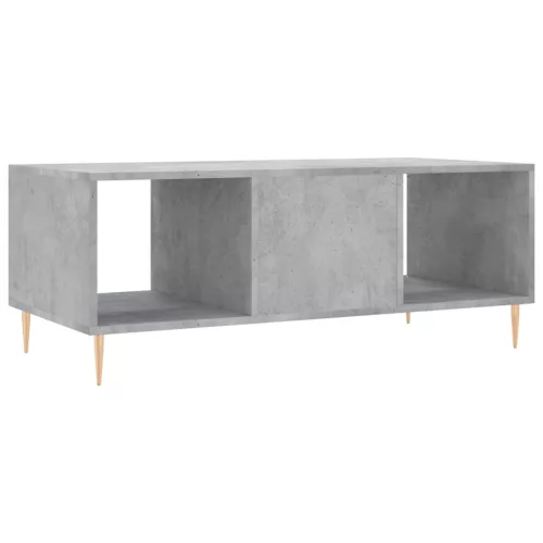 Betonszürke szerelt fa dohányzóasztal 102 x 50 x 40 cm