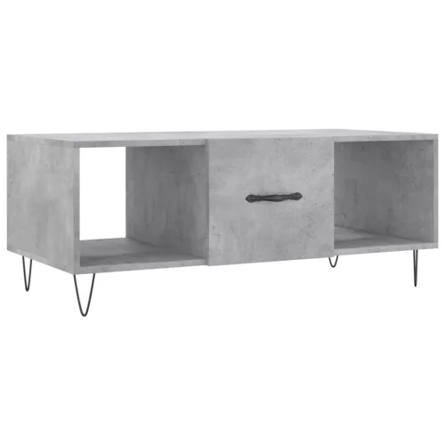 Betonszürke szerelt fa dohányzóasztal 102 x 50 x 40 cm