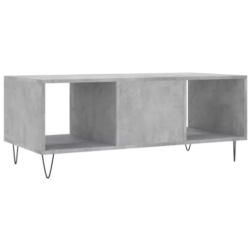 Betonszürke szerelt fa dohányzóasztal 102 x 50 x 40 cm