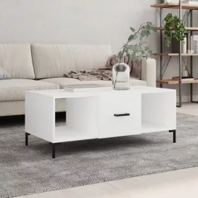 Fehér szerelt fa dohányzóasztal 102 x 50 x 40 cm