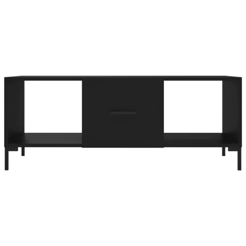 Fekete szerelt fa dohányzóasztal 102 x 50 x 40 cm