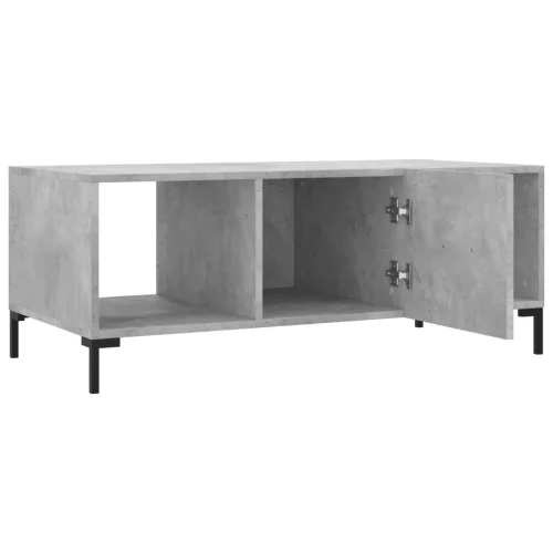 Betonszürke szerelt fa dohányzóasztal 102 x 50 x 40 cm