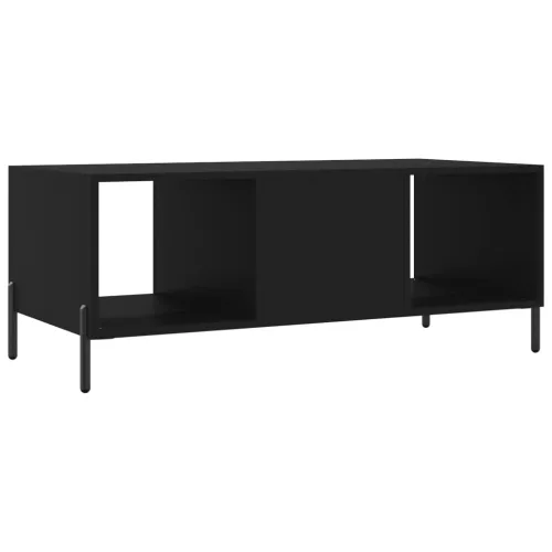 Fekete szerelt fa dohányzóasztal 102 x 50 x 40 cm