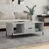Betonszürke szerelt fa dohányzóasztal 102 x 50 x 40 cm
