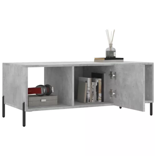 Betonszürke szerelt fa dohányzóasztal 102 x 50 x 40 cm