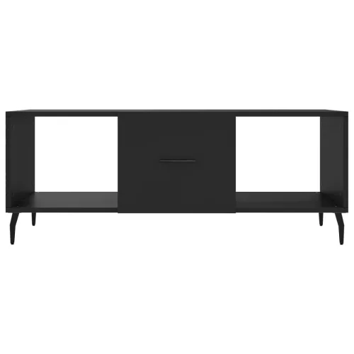 Fekete szerelt fa dohányzóasztal 102 x 50 x 40 cm