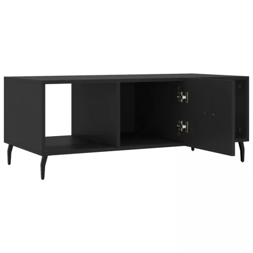Fekete szerelt fa dohányzóasztal 102 x 50 x 40 cm