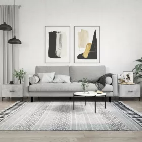   2 db betonszürke szerelt fa dohányzóasztal 50 x 50 x 40 cm