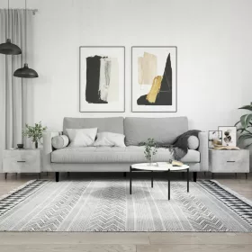   2 db betonszürke szerelt fa dohányzóasztal 50 x 50 x 40 cm