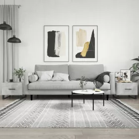   2 db betonszürke szerelt fa dohányzóasztal 50 x 50 x 40 cm