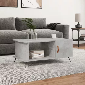 Betonszürke szerelt fa dohányzóasztal 90 x 50 x 40 cm