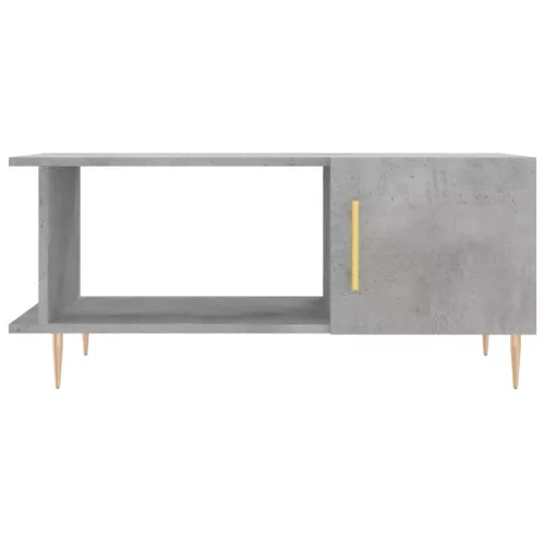 Betonszürke szerelt fa dohányzóasztal 90 x 50 x 40 cm