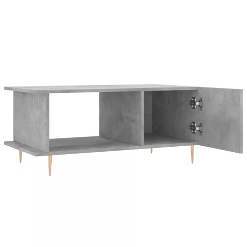 Betonszürke szerelt fa dohányzóasztal 90 x 50 x 40 cm