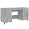 Betonszürke szerelt fa íróasztal 140 x 50 x 75 cm