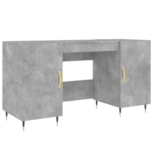 Betonszürke szerelt fa íróasztal 140 x 50 x 75 cm