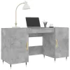 Betonszürke szerelt fa íróasztal 140 x 50 x 75 cm