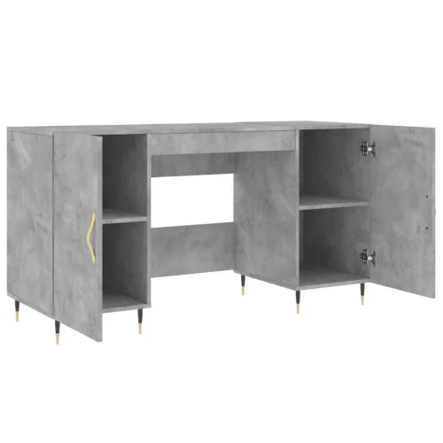 Betonszürke szerelt fa íróasztal 140 x 50 x 75 cm