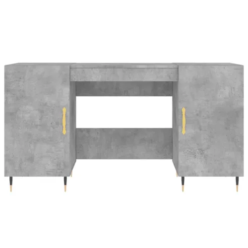 Betonszürke szerelt fa íróasztal 140 x 50 x 75 cm