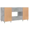 Betonszürke szerelt fa íróasztal 140 x 50 x 75 cm