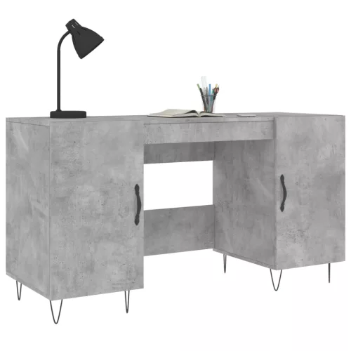 Betonszürke szerelt fa íróasztal 140 x 50 x 75 cm