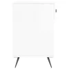 Magasfényű fehér szerelt fa cipőpolc 102x35x55 cm
