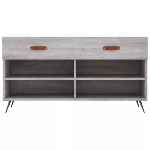 Szürke sonoma színű szerelt fa cipőpolc 102 x 35 x 55 cm