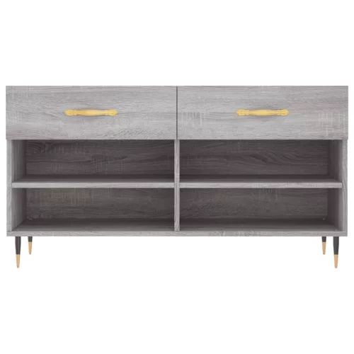 Szürke sonoma színű szerelt fa cipőpolc 102 x 35 x 55 cm
