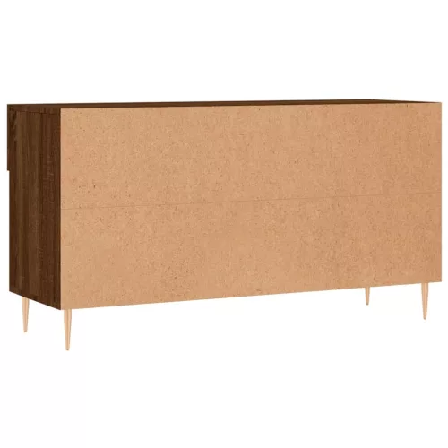 Barna tölgy színű szerelt fa cipőpolc 102x35x55 cm