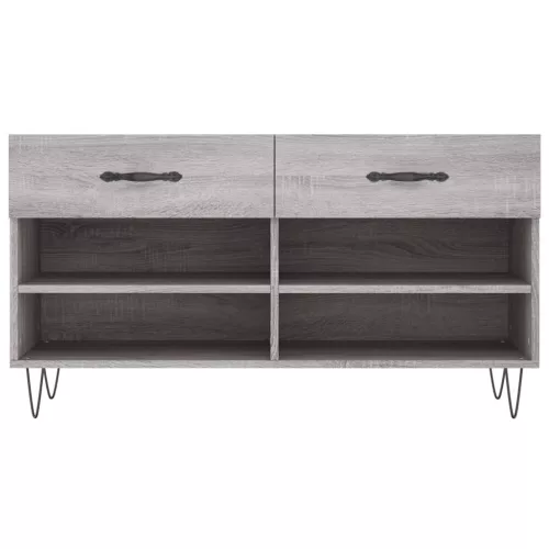 Szürke sonoma színű szerelt fa cipőpolc 102 x 35 x 55 cm
