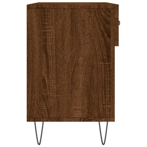 Barna tölgy színű szerelt fa cipőpolc 102x35x55 cm
