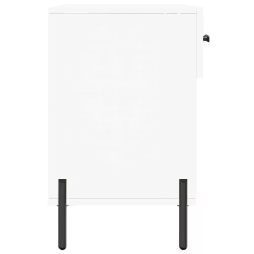 Fehér szerelt fa cipőpolc 102x35x55 cm