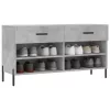 Betonszürke szerelt fa cipőpolc 102 x 35 x 55 cm