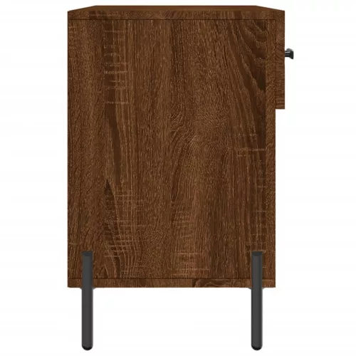 Barna tölgy színű szerelt fa cipőpolc 102x35x55 cm