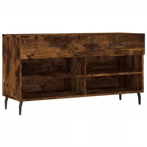 Füstös tölgy színű szerelt fa cipőpolc 102x35x55 cm