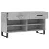 Betonszürke szerelt fa cipőpolc 102 x 35 x 55 cm