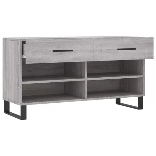 Szürke sonoma színű szerelt fa cipőpolc 102 x 35 x 55 cm
