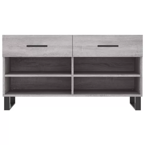 Szürke sonoma színű szerelt fa cipőpolc 102 x 35 x 55 cm