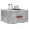 2 db betonszürke falra szerelhető éjjeliszekrény 35x35x20 cm