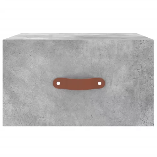 2 db betonszürke falra szerelhető éjjeliszekrény 35x35x20 cm