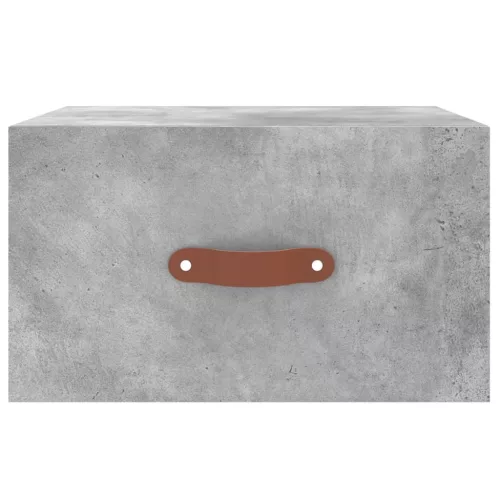 2 db betonszürke falra szerelhető éjjeliszekrény 35x35x20 cm