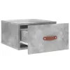 2 db betonszürke falra szerelhető éjjeliszekrény 35x35x20 cm