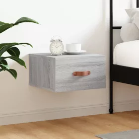   Szürke sonoma falra szerelhető éjjeliszekrény 35x35x20 cm
